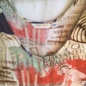 ⬇️ Jams World Hattie Dress Passport Tiered S Hawaiian Aloha Tropical Vacation